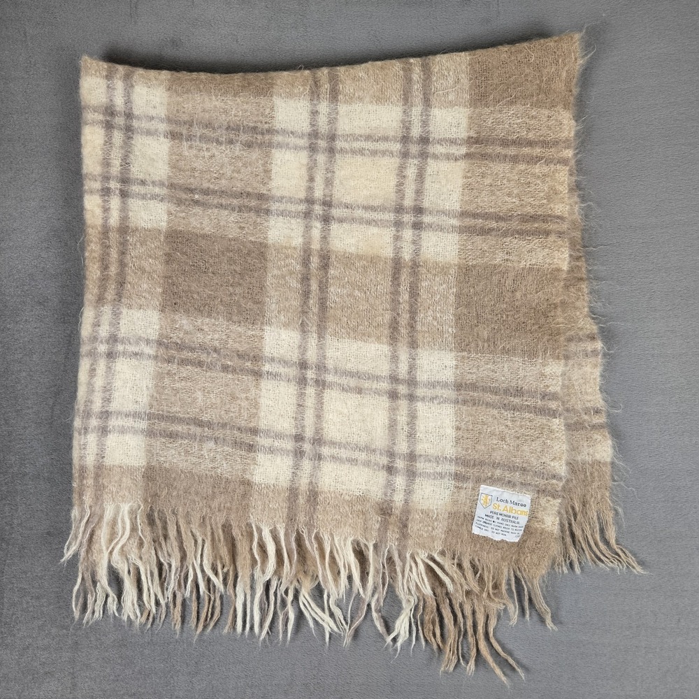 Loch Maree St. Albans Pure Mohair Pile Throw Made in Australia 48"x46" Soft Cozy